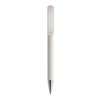 Prodir DS3 twist ballpoint pen matt white | Without Branding | Without Branding | Satin finish metal | Blue