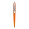 Prodir DS8 push ballpoint pen Soft Touch with metal clip orange-silver | Without Branding | Black