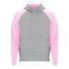 Badet kids two-tone hoodie Heather grey-Light pink | 5/6