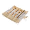 Reusable bamboo travel cutlery set White | No Branding | not available | not available