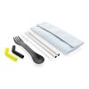 Tierra 2pcs straw and cutlery set in pouch blue | No Branding | not available | not available