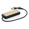 Link RCS recycled plastic and bamboo dual Input USB hub black | No Branding | not available | not available