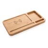 Bamboo desk organiser 5W wireless charger brown | No Branding | not available | not available