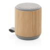 Bamboo and fabric 3W wireless speaker brown | No Branding | not available | not available