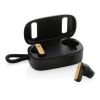 RCS recycled plastic & FSC® bamboo TWS earbuds black | No Branding | not available | not available
