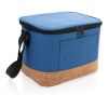 Two tone cooler bag with cork detail blue | No Branding | not available | not available