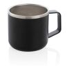 Stainless steel camp mug black | No Branding | not available | not available