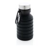 Leakproof collapsible silicone bottle with lid black | No Branding | not available | not available