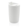 GRS Recycled PP tumbler with flip lid white | No Branding | not available | not available
