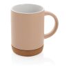 Ceramic mug with cork base brown | No Branding | not available | not available