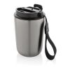 Cuppa RCS re-steel vacuum tumbler with lanyard silver-black | No Branding | not available | not available