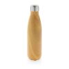 Vacuum insulated ss bottle with wood print yellow | No Branding | not available | not available