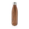 Vacuum insulated ss bottle with wood print brown | No Branding | not available | not available