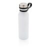 Copper vacuum insulated bottle with carry loop white | No Branding | not available | not available