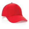 Impact 5 panel 190gr Recycled cotton cap with AWARE™ tracer red | No Branding | not available | not available | not available