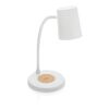 Zenara RCS recycled plastic and cork 15W wireless desk lamp white | No Branding | not available | not available