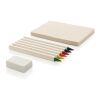 Micki GRS infinity 6pc colouring pencil set with notepad white | No Branding
