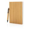 A5 Bamboo notebook & pen set brown | No Branding | not available | not available