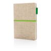 A5 Eco jute notebook green-green | No Branding | not available | not available