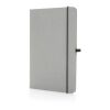 Recycled leather hardcover notebook A5 light grey | No Branding | not available | not available