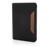 Teri AWARE™ RPET and walnut A5 portfolio black | No Branding | not available | not available