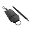 SP Tula RCS certified recycled PU key holder and pen set black | No Branding | not available | not available