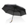 20.5" Impact AWARE RPET 190T Pongee bamboo umbrella black | No Branding | not available | not available