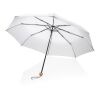 20.5" Impact AWARE RPET 190T Pongee bamboo umbrella White | No Branding | not available | not available