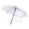 27" Impact AWARE™ RPET 190T auto open bamboo umbrella white | No Branding | not available | not available