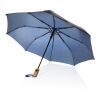 Kaycey 21" AWARE™ RPET Acacia wood mini auto open umbrella navy | No Branding | not available | not available