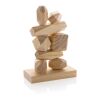 Ukiyo Crios wooden balancing rocks in pouch brown | No Branding | not available | not available