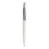 Prodir QS01 push ballpoint pen matt with metal clip white-silver | Without Branding | Blue