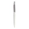 Prodir QS20 push ballpoint pen Stone with metal clip white-silver | Without Branding | Black