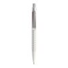 Prodir QS40 push ballpoint pen matt with metal clip white-silver | Without Branding | Blue
