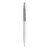 Prodir QS50 push ballpoint pen Stone with metal clip white-silver | Without Branding | Black