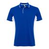 Montmelo short sleeve unisex sports polo Standard | Royal blue-White | roly-3XL | No Branding | not available | not available | not available