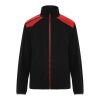 Terrano unisex microfleece jacket Standard | Solid black-Red | 3XL | No Branding | not available | not available