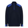 Maverick 280 g/m2 men's half zip sweater Standard | Navy Blue-Royal blue | L | No Branding | not available | not available | not available