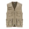 Venera 200 g/m2 v-neck multi-pocket workwear vest  Standard | Dark Sand | S | No Branding | not available | not available | not available