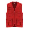 Venera 200 g/m2 v-neck multi-pocket workwear vest  Standard | Red | M | No Branding | not available | not available | not available