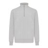 IQONIQ Elgon recycled cotton quarter zip sweater light heather grey | 5XL | No Branding | not available | not available | not available