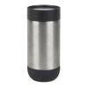 VINGA Erie RCS recycled SS push mug 350 ML silver-black | No Branding | not available | not available