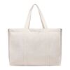 VINGA Hilo AWARE™ recycled canvas maxi tote bag off white | No Branding | not available | not available | not available