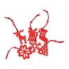 Set of 6 felt tree hangers red | No Branding | not available | not available | not available