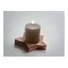 Candle on star wooden base grey | No Branding | not available | not available