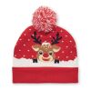 Christmas-themed knitted beanie red | No Branding | not available | not available | not available
