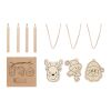Christmas-themed Drawing wooden ornaments set wood | No Branding | not available | not available | not available