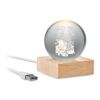 Christmas LED crystal ball wood | No Branding | not available | not available