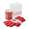 Winter gift mug and gloves set red | No Branding | not available | not available | not available