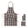 Chequered cotton kitchen set Colourful